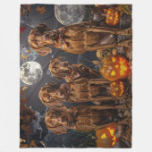 Couverture Polaire Vizsla Halloween Épouvantable (Devant)