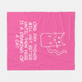 Couverture Polaire Voici le dessin d'un chat (Devant (Horizontal))