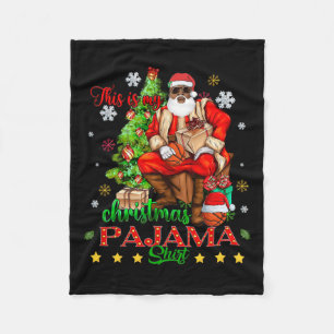 Couverture Polaire Voici mon pyjama de Noël Noir Africain-Américain