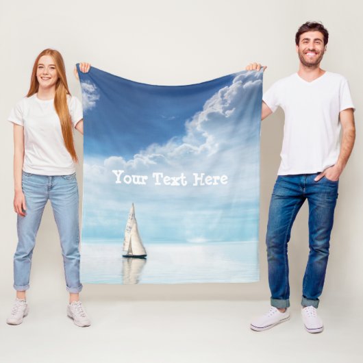 Couverture Polaire Voile calme avec ciel bleu (En situation)