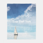 Couverture Polaire Voile calme avec ciel bleu (Devant)
