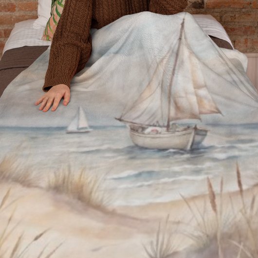 Couverture Polaire Voile paisible Watercolor Côte