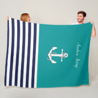 Voilier blanc nautique/ancre loin/aqua/bleu marine