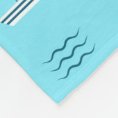 Couverture Polaire Voiliers sur le motif bleu de mer (Coin)
