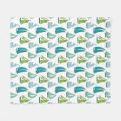 Couverture Polaire Voiliers sur le motif de l'eau (Devant (Horizontal))