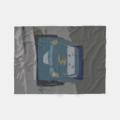 Couverture Polaire Voiture bleue de jouet (Devant (Horizontal))