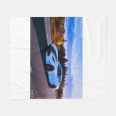 Couverture Polaire voiture de sport blanche Fleece Blanket (Devant (Horizontal))