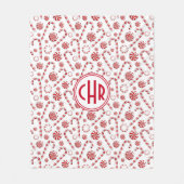 Couverture Polaire Voiture de Sucre de canne de Noël classique (Devant)