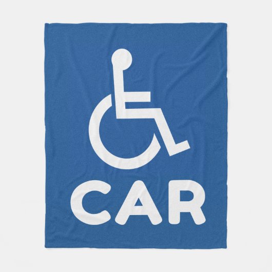 Couverture Polaire Voiture Handicapée (Devant)
