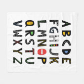 Couverture Polaire Voitures Alphabet Nursery Salle Enfants (Devant (Horizontal))