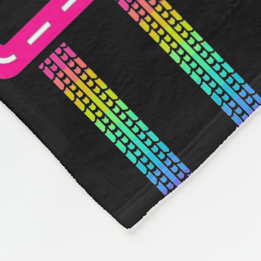 Couverture Polaire Voitures arc-en-ciel noir (Coin)