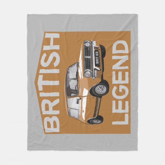 Couverture Polaire Voitures britanniques classiques | Tête de pétrole (Devant)