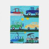 Couverture Polaire Voitures, camions et trains par William (Devant)