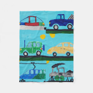Couverture Polaire Voitures, camions et trains par William
