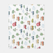 Couverture Polaire Voitures De Cartoon Avec Véhicules Motif sans cout (Devant)