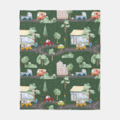 Couverture Polaire Voitures mignonnes en Ville Motif pour Little Boys (Devant)