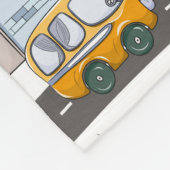Couverture Polaire Voitures mignonnes en Ville Motif pour petits garç (Coin)