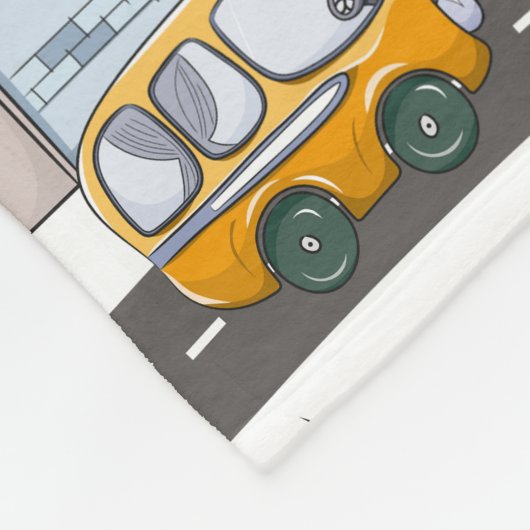 Couverture Polaire Voitures mignonnes en Ville Motif pour petits garç (Coin)