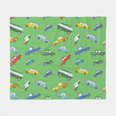 Couverture Polaire Voitures rétro : Motif mignon à main (Devant (Horizontal))