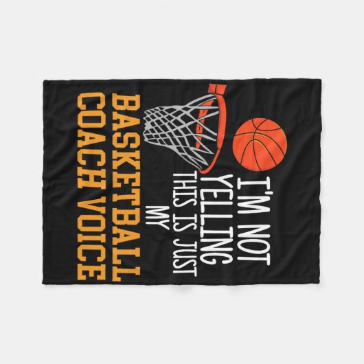 Couverture Polaire Voix des entraîneurs de basket-ball (Devant (Horizontal))