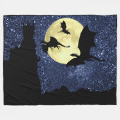 Couverture Polaire Vol de dragon, château de minuit de falaise de (Devant (Horizontal))