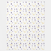 Couverture Polaire "Vol de la liberté" Blanche inspirée par les oisea (Devant)