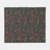 Couverture Polaire Volcan de lave molle noir et rouge (Devant (Horizontal))