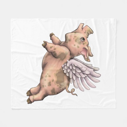 Couverture Polaire Voler des porcs (Devant (Horizontal))
