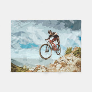 Couverture Polaire Voler en descendant sur un vélo de montagne
