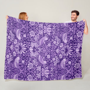 Couverture Polaire Voleur de fraises pourpre, William Morris