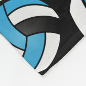 Couverture Polaire Volley-ball - Blanche polaire bleu, noir et blanc (Coin)