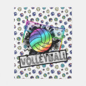 Couverture Polaire Volley Ball Fleece Blanche (Devant)