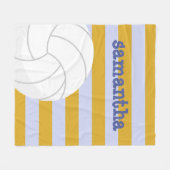Couverture Polaire Volley-ball géant périphérique et jaune rayé (Devant (Horizontal))