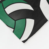 Couverture Polaire Volley-ball - Vert, Noir et Blanc (Coin)