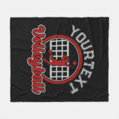 Couverture Polaire Volleyball AJOUTER LE NOM Spike Ball Attaque Équip (Devant (Horizontal))