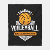 Couverture Polaire Volleyball AJOUTER TEXTE École Varsity Team Joueur (Devant)