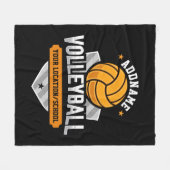 Couverture Polaire Volleyball AJOUTER TEXTE École Varsity Team Joueur (Devant (Horizontal))