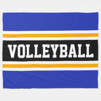 VOLLEYBALL Amusant Rayures Noir Orange Bleu Royal