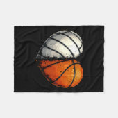 Couverture Polaire Volleyball Basketball Ball Heart Srts Lover Valent (Devant (Horizontal))