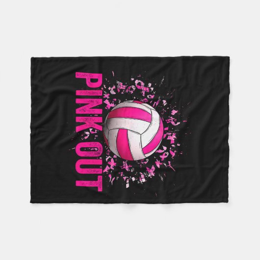 Couverture Polaire Volleyball Game Day Nk Out Breast Cancer Awareness (Devant (Horizontal))