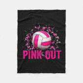 Couverture Polaire Volleyball Game Day Nk Out Breast Cancer Awareness (Devant)