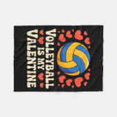 Couverture Polaire Volleyball Is My Valentine Romantic Valentines Day (Devant (Horizontal))