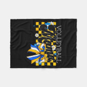 Couverture Polaire Volleyball Mama Mom Game Day Retro Flower Coquette (Devant (Horizontal))