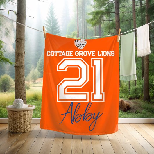 Couverture Polaire Volleyball Senior Player Personalized