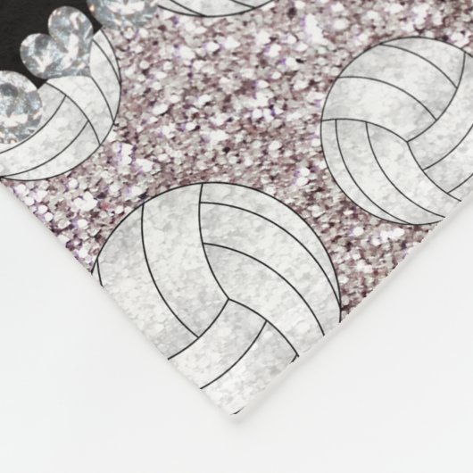 Couverture Polaire Volleyballs argentés nommés faits sur commande de (Coin)