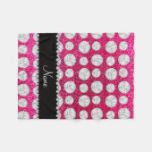 Couverture Polaire Volleyballs au néon nommés faits sur commande de (Devant (Horizontal))