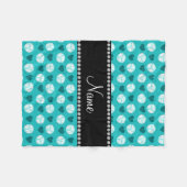 Couverture Polaire Volleyballs et coeurs nommés faits sur commande de (Devant (Horizontal))