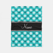 Couverture Polaire Volleyballs et coeurs nommés faits sur commande de (Devant)