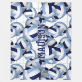 Couverture Polaire Volleyballs motif w net bkgrd marine lt bleu (Devant)