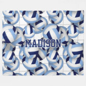 Couverture Polaire Volleyballs motif w net bkgrd marine lt bleu (Devant (Horizontal))